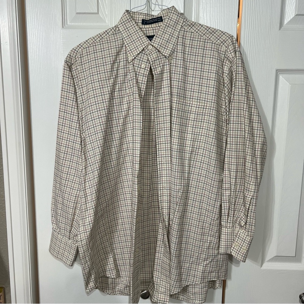 Nautica Men's 16 Checkered Shirt casual shirt Y2K button up